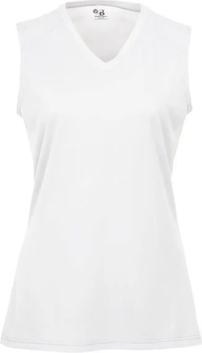 Badger Sport 4163 Ladies B-core Sleeveless Tee - White