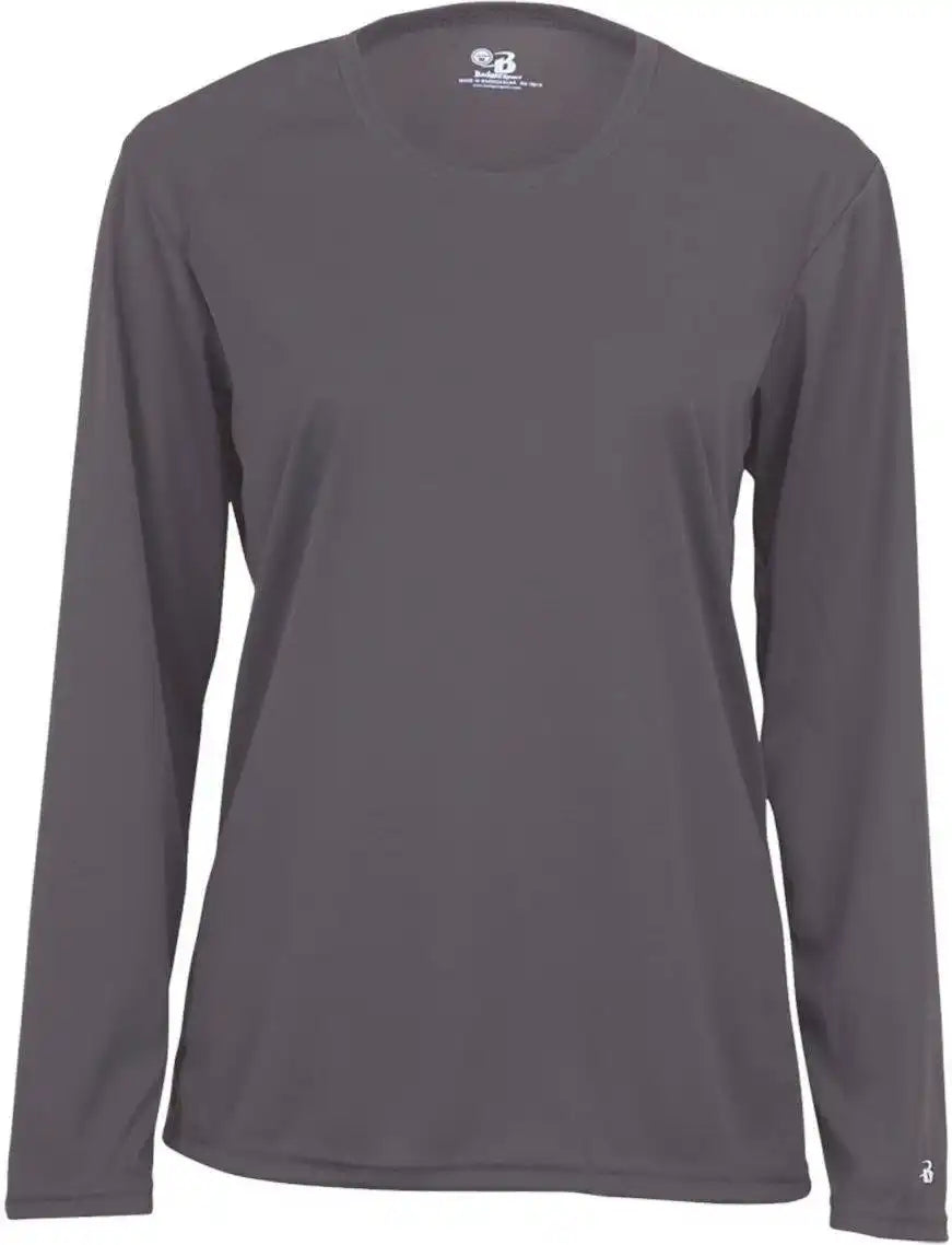 Badger Sport 4164 Ladies B-core Long Sleeve Tee - Graphite