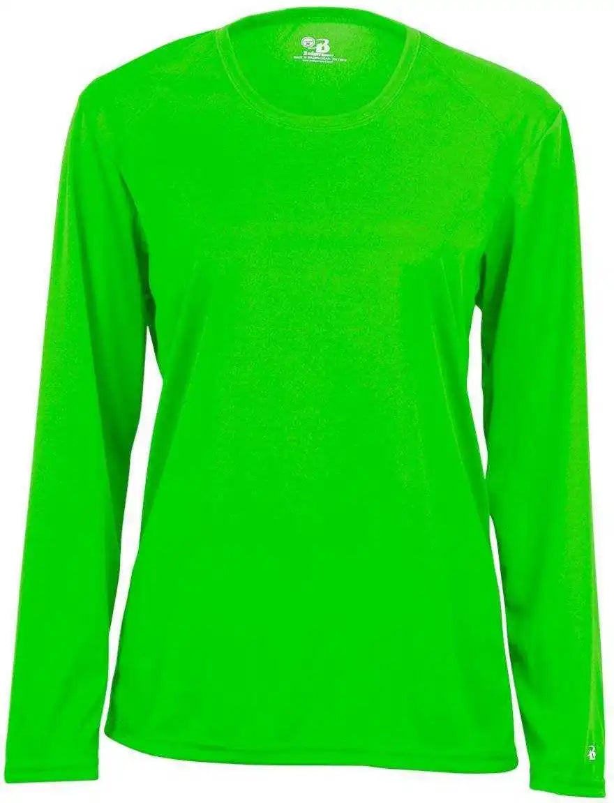 Badger Sport 4164 Ladies B-core Long Sleeve Tee - Lime