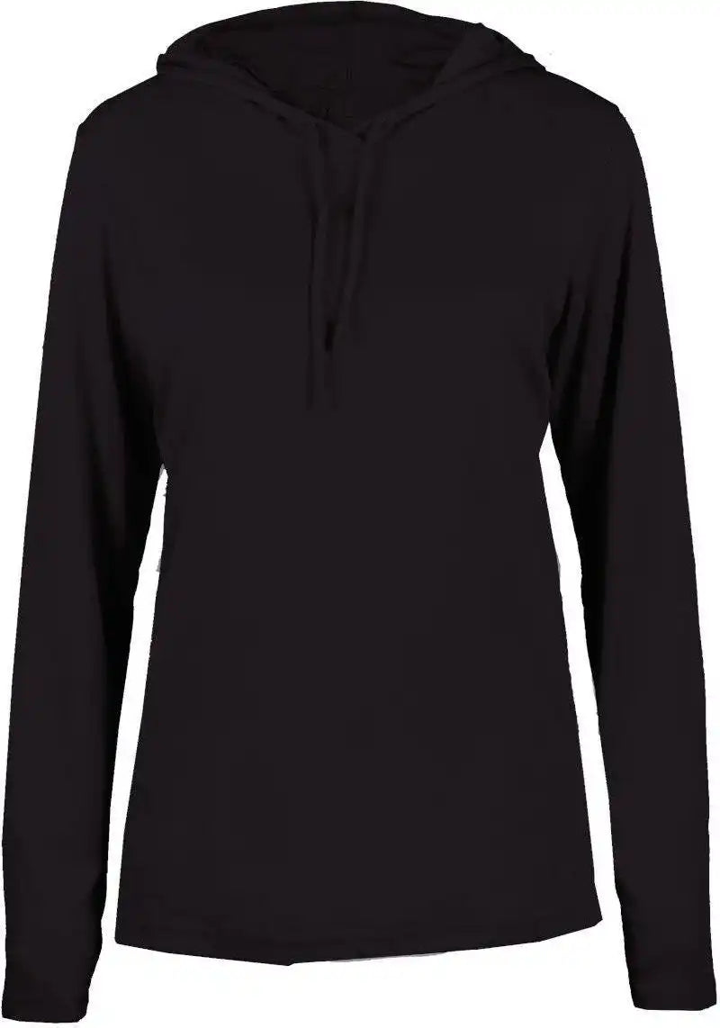 Badger Sport 4165 B-core Long Sleeve Ladies Hoodie Tee - Black