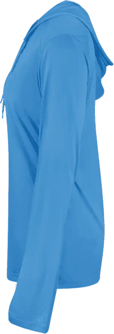 Badger Sport 4165 B-core Long Sleeve Ladies Hoodie Tee - Columbia Blue