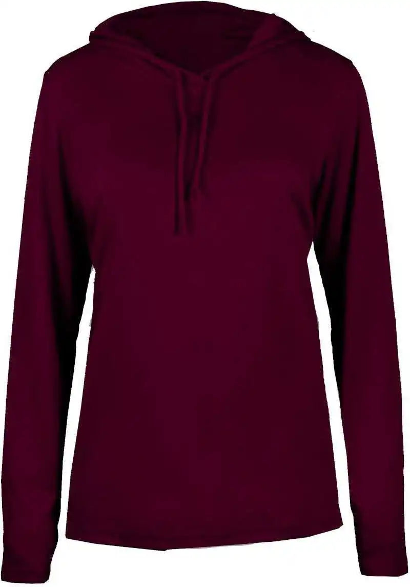 Badger Sport 4165 B-core Long Sleeve Ladies Hoodie Tee - Maroon