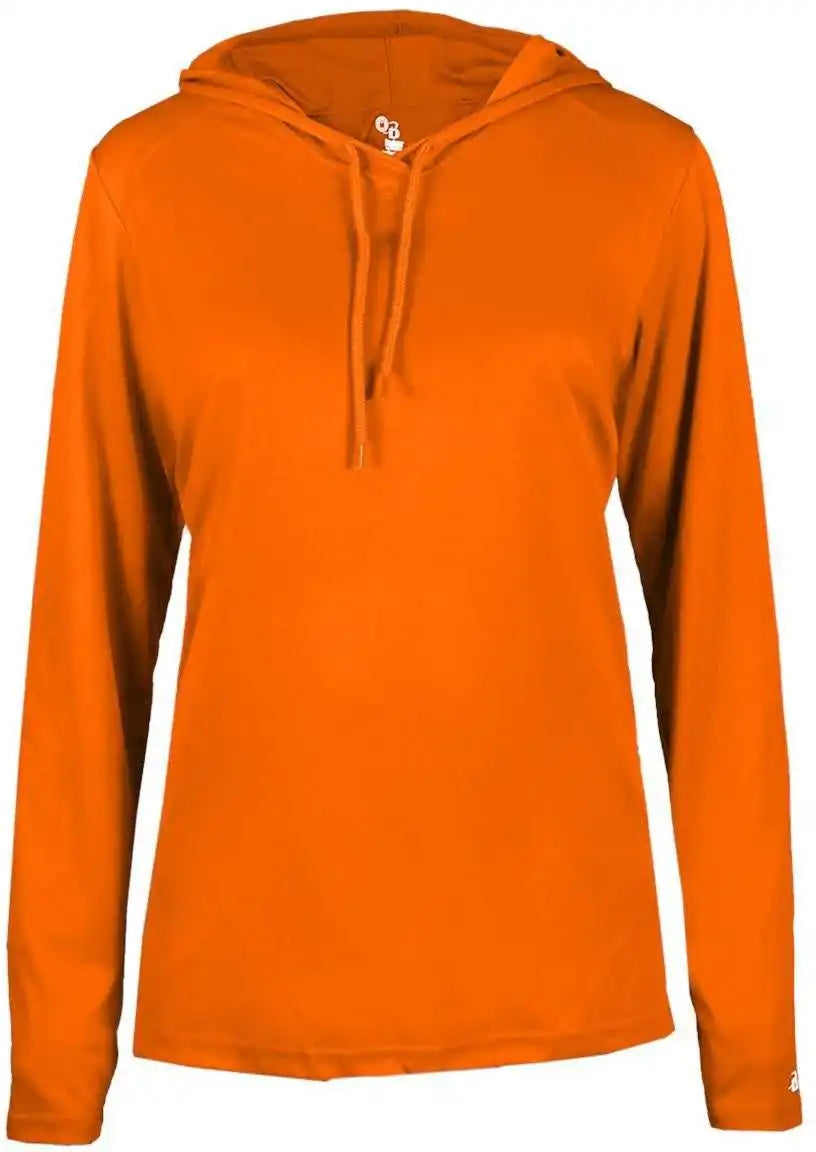 Badger Sport 4165 B-core Long Sleeve Ladies Hoodie Tee - Orange