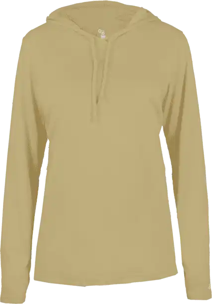 Badger Sport 4165 B-core Long Sleeve Ladies Hoodie Tee - Vegas Gold