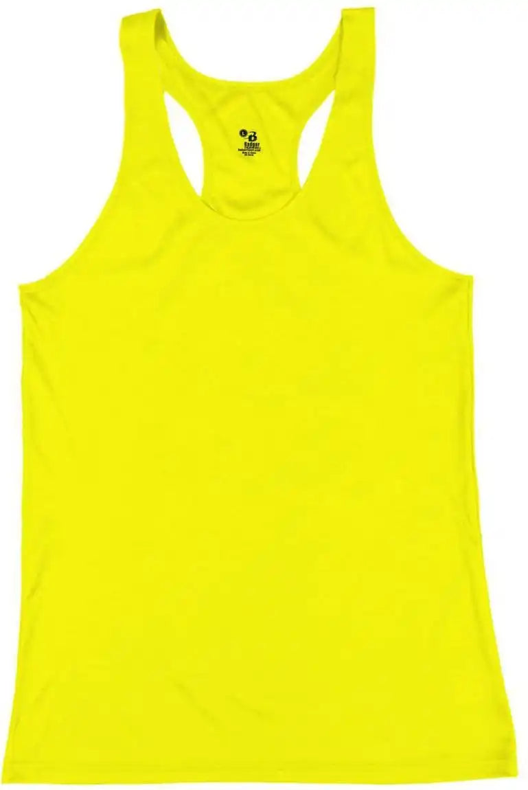 Badger Sport 4166 B-core Ladies Racerback Tank - Safety Yellow Green