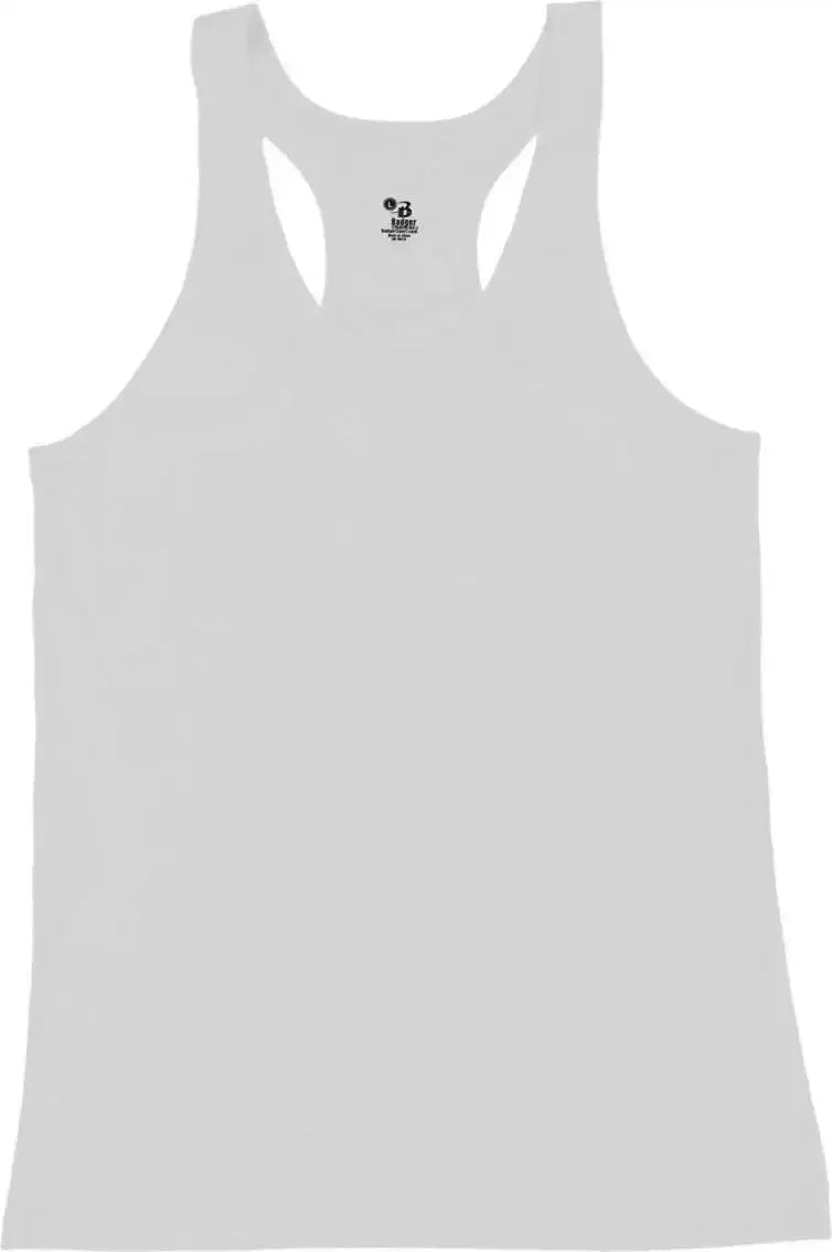 Badger Sport 4166 B-core Ladies Racerback Tank - White