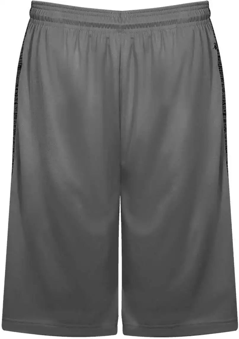 Badger Sport 4168 Tonal Blend Panel Short - Graphite Black - Dark Gray / Adult m