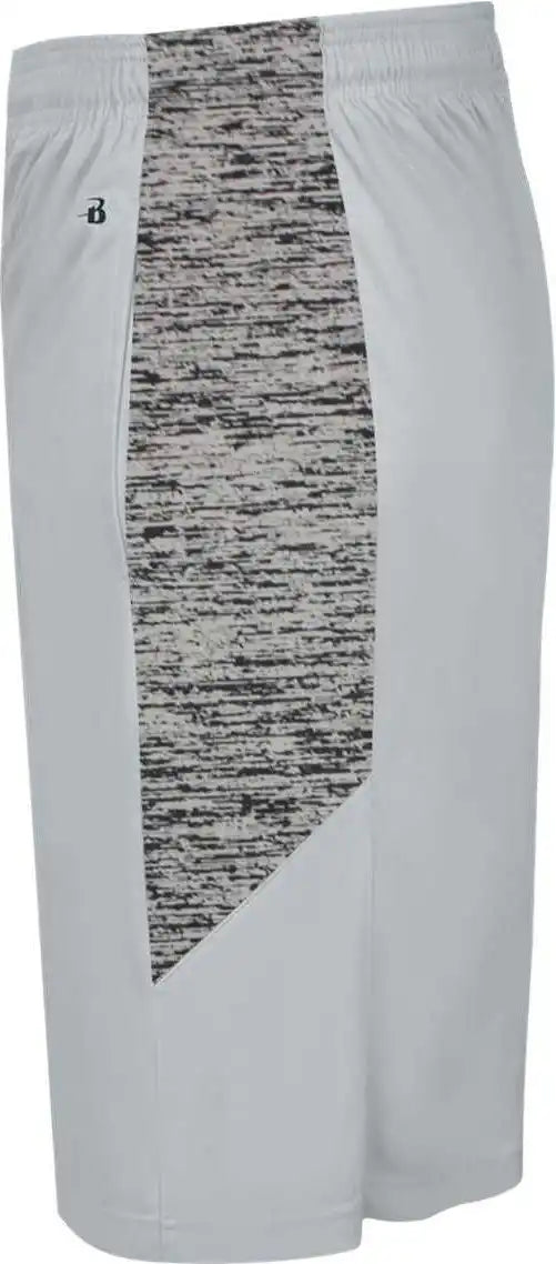Badger Sport 4168 Tonal Blend Panel Short - Silver Graphite - Light Gray Dark / Adult Xl