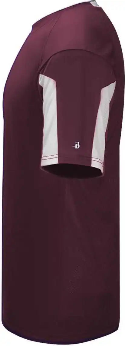 Badger Sport 4176 Striker Tee - Maroon White