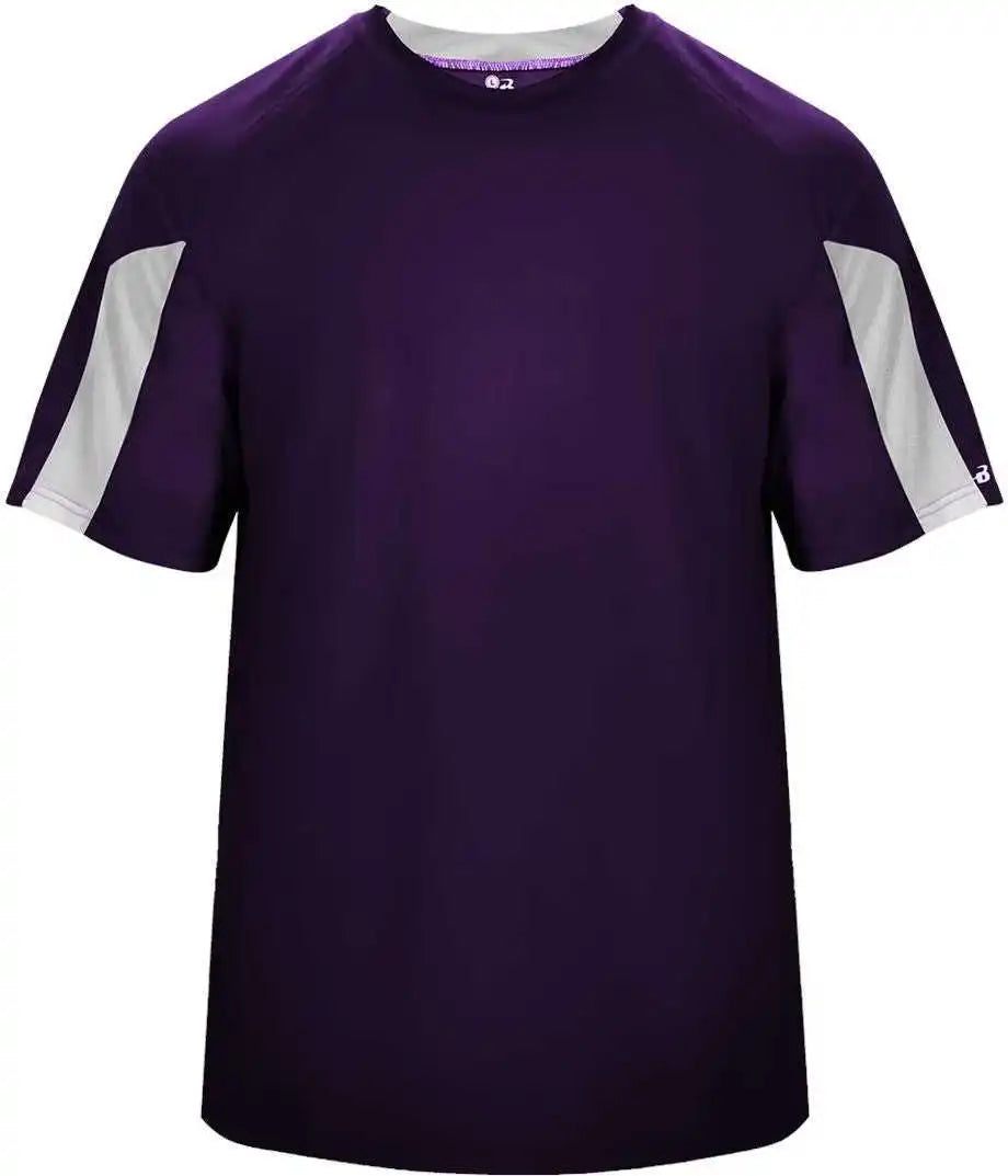 Badger Sport 4176 Striker Tee - Purple White