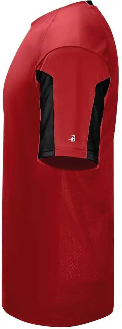 Badger Sport 4176 Striker Tee - Red Black
