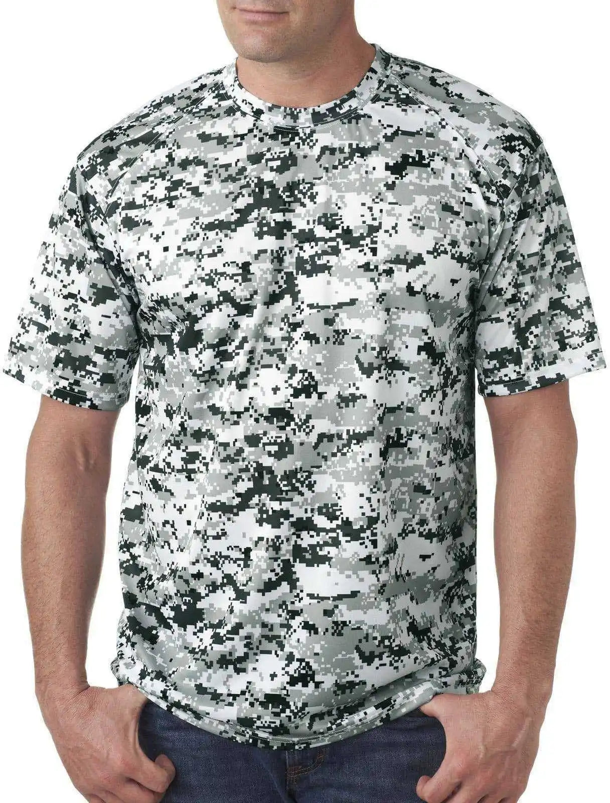 Badger Sport 4180 B-core Adult Digital Tee - White