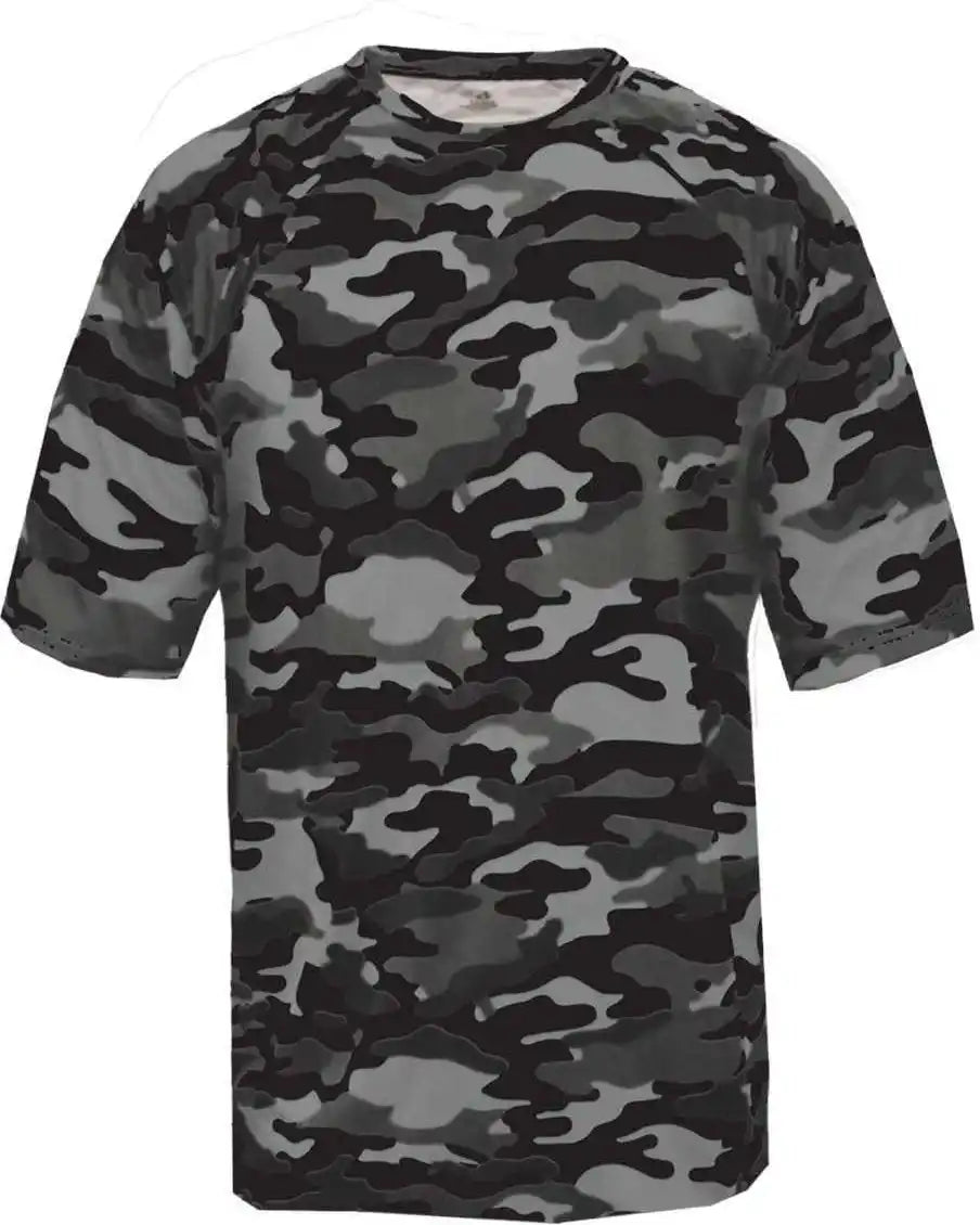 Badger Sport 4181 Camo Adult Tee - Black
