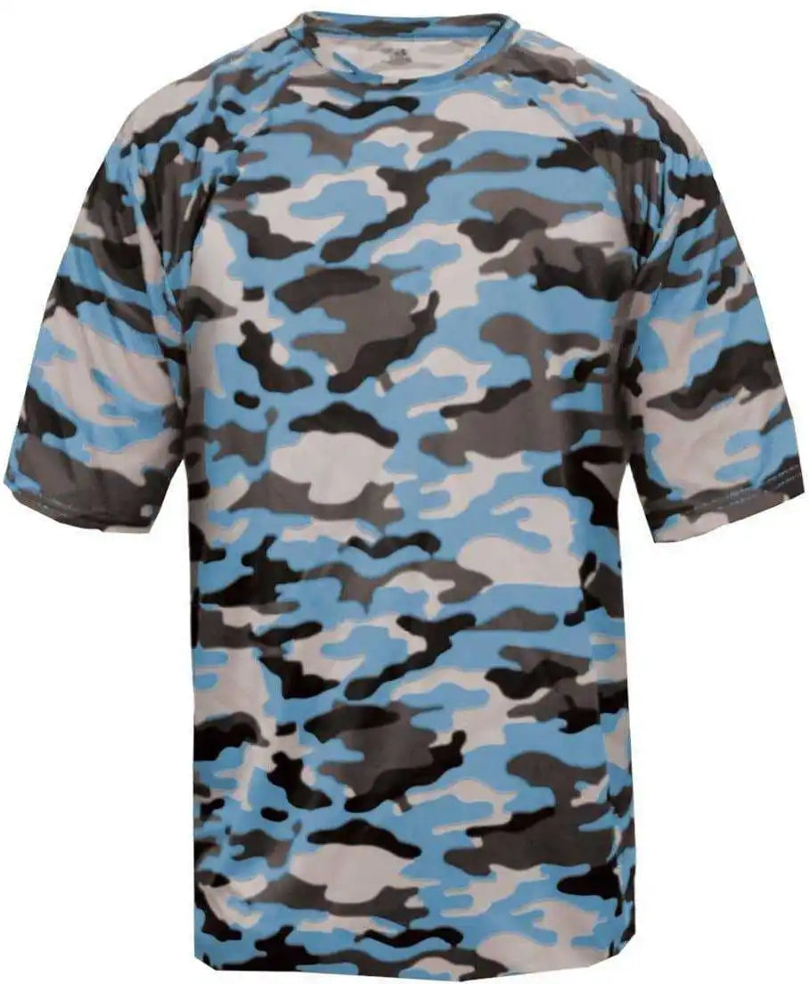 Badger Sport 4181 Camo Adult Tee - Columbia Blue