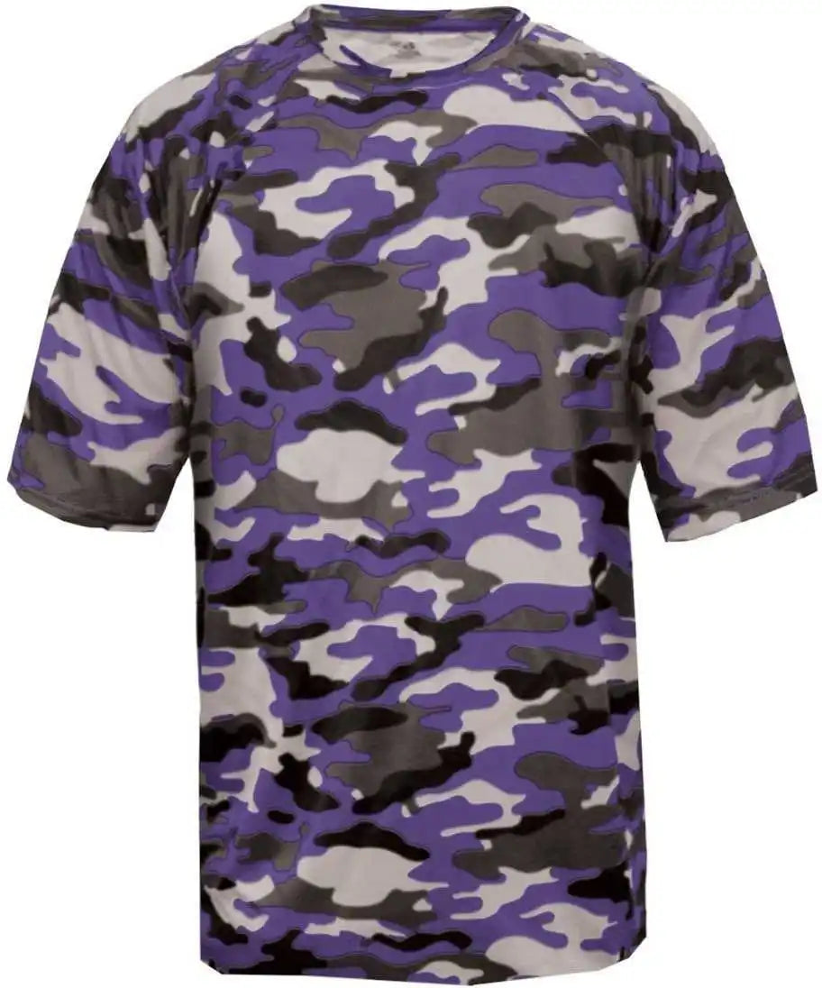 Badger Sport 4181 Camo Adult Tee - Purple