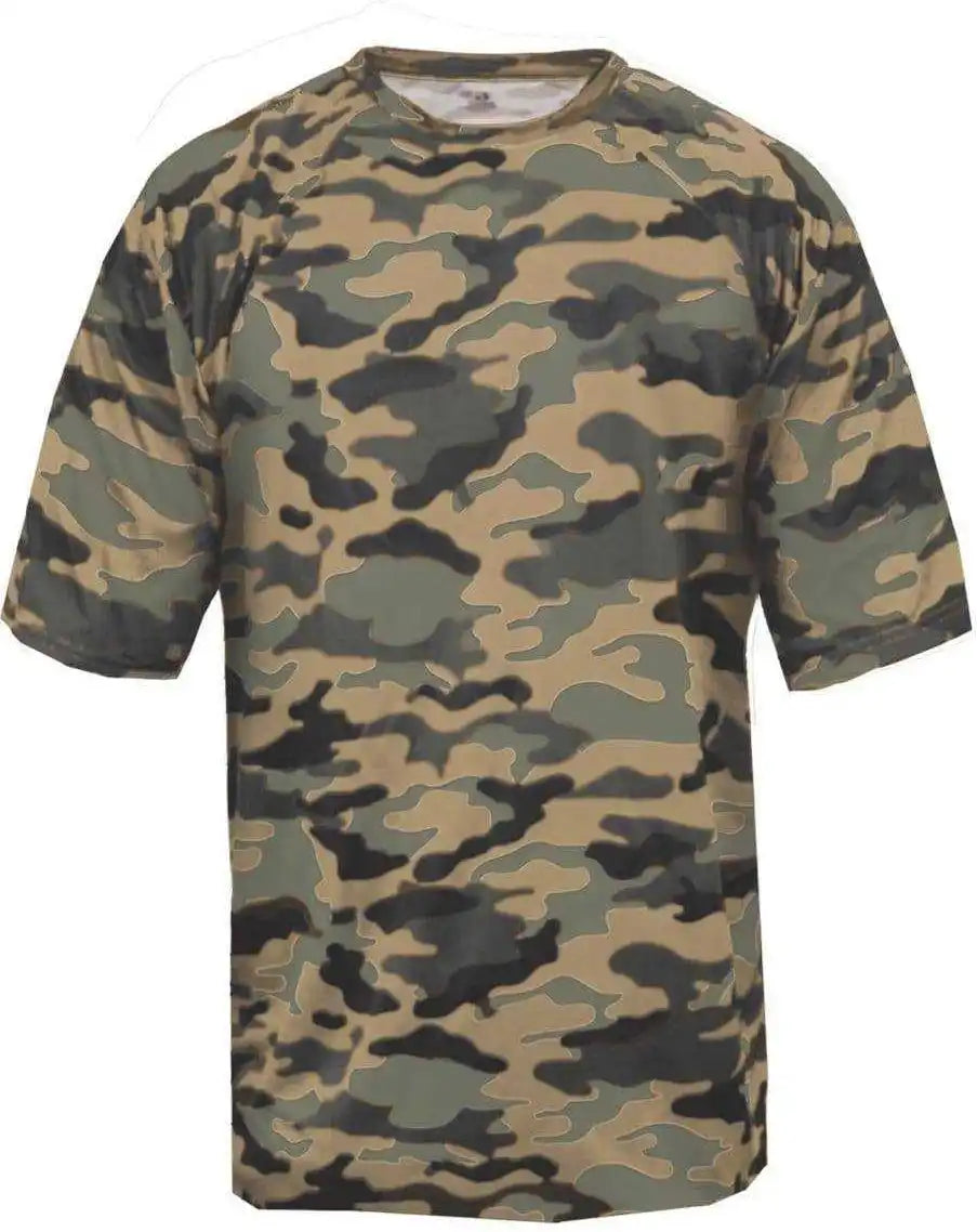 Badger Sport 4181 Camo Adult Tee - Sand