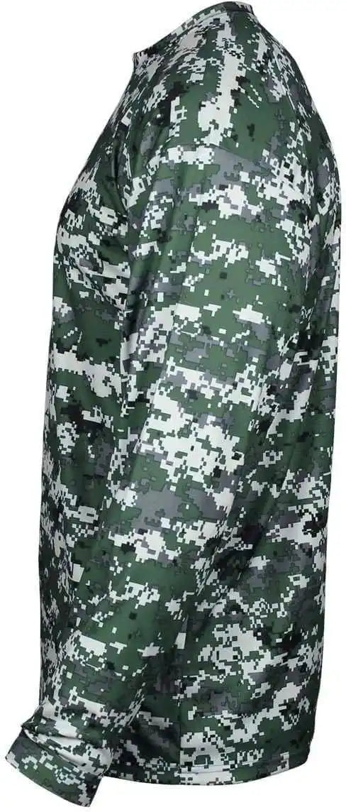Badger Sport 4184 Adult Digital Long Sleeve Tee - Forest
