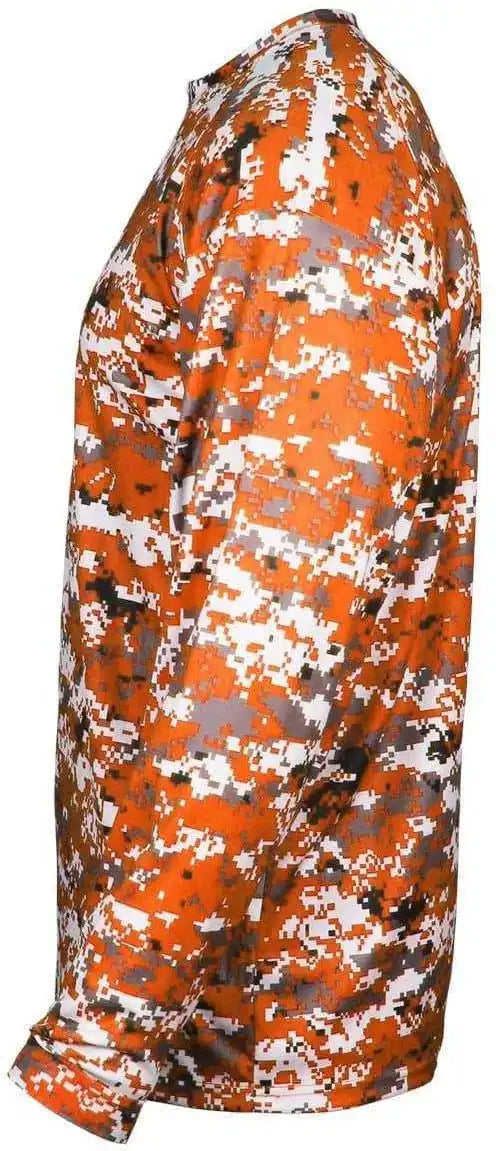 Badger Sport 4184 Adult Digital Long Sleeve Tee - Orange