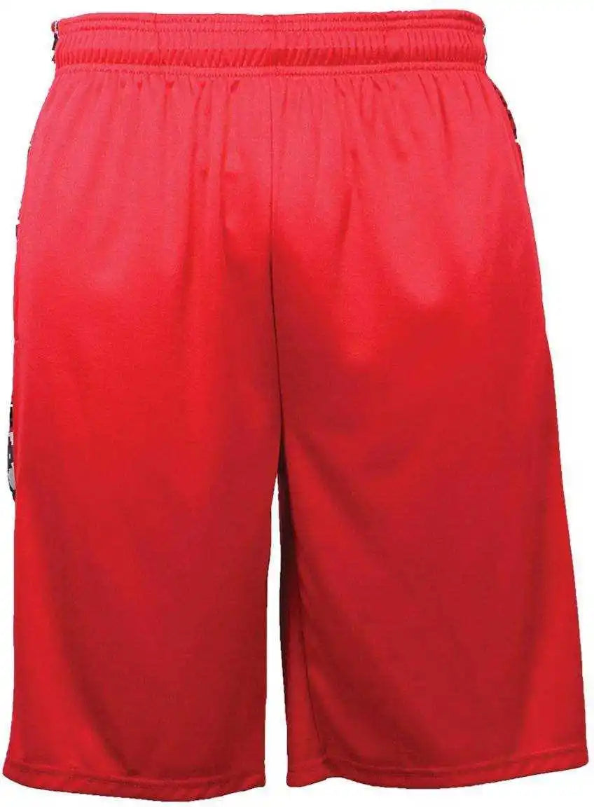 Badger Sport 4189 Digital Panel Short - Red Camo