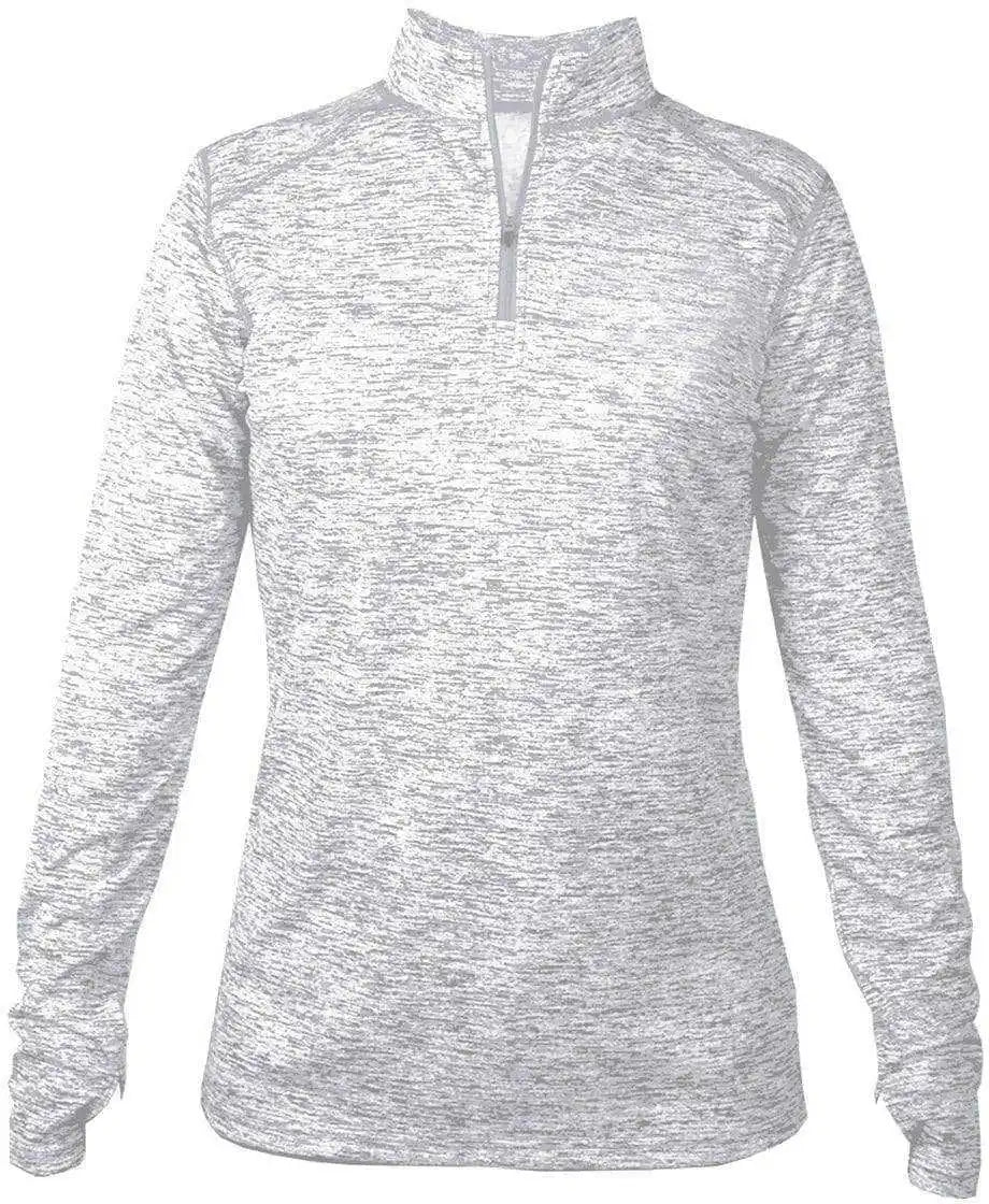 Badger Sport 4193 Blend Ladies 1/4 Zip - Silver - Light Gray / Xl