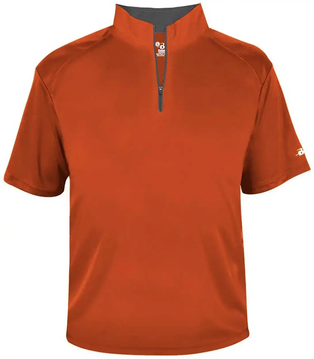Badger Sport 4199 B-core Short Sleeve 1/4 Zip - Orange Graphite