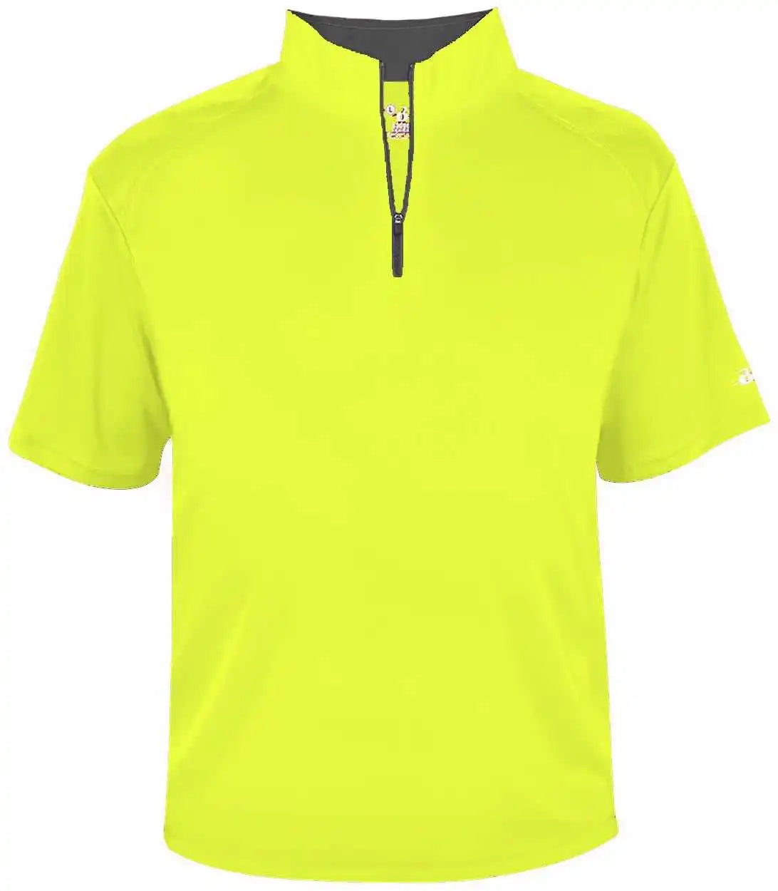 Badger Sport 4199 B-core Short Sleeve 1/4 Zip - Safety Yellow Graphite
