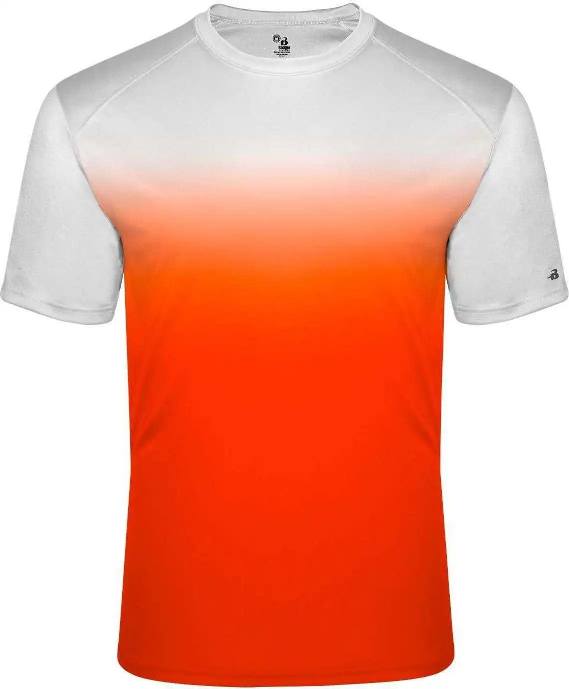 Badger Sport 4203 Ombre Tee - White Orange - Adult 4xl