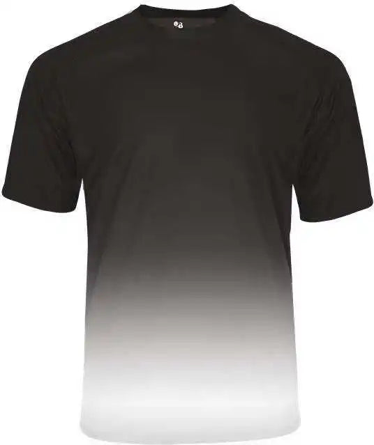 Badger Sport 4209 Reverse Ombre Tee - Black