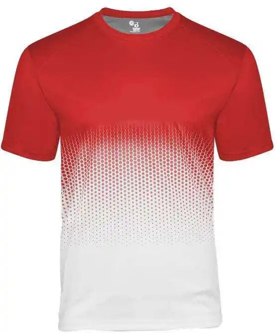Badger Sport 4220 Hex 2.0 Tee - Red White