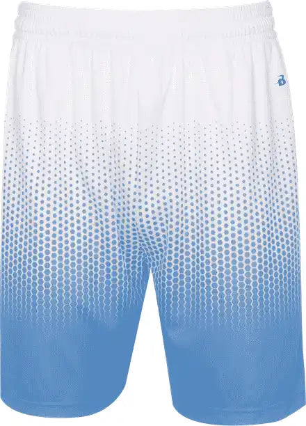 Badger Sport 4221 Hex 2.0 Short - Columbia Blue White