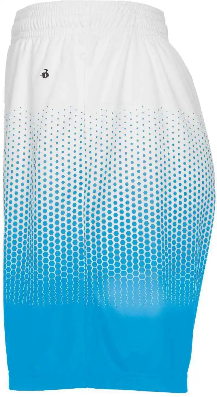 Badger Sport 4221 Hex 2.0 Short - Columbia Blue White