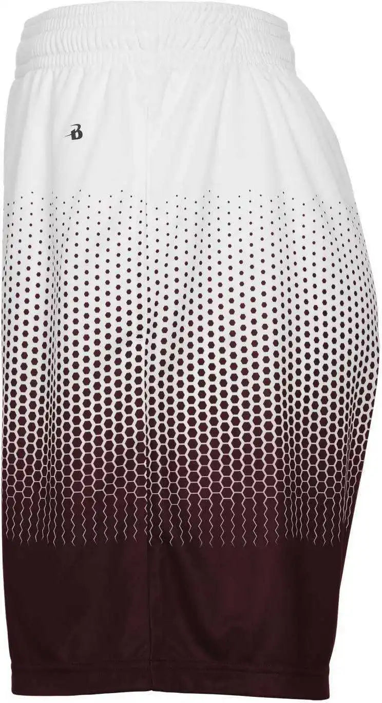 Badger Sport 4221 Hex 2.0 Short - Maroon White