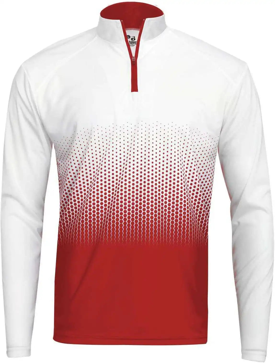 Badger Sport 4222 Hex 2.0 1/4 Zip - Red