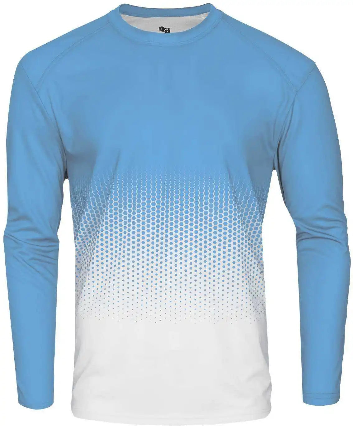 Badger Sport 4224 Hex Long Sleeve Tee - Columbia Blue