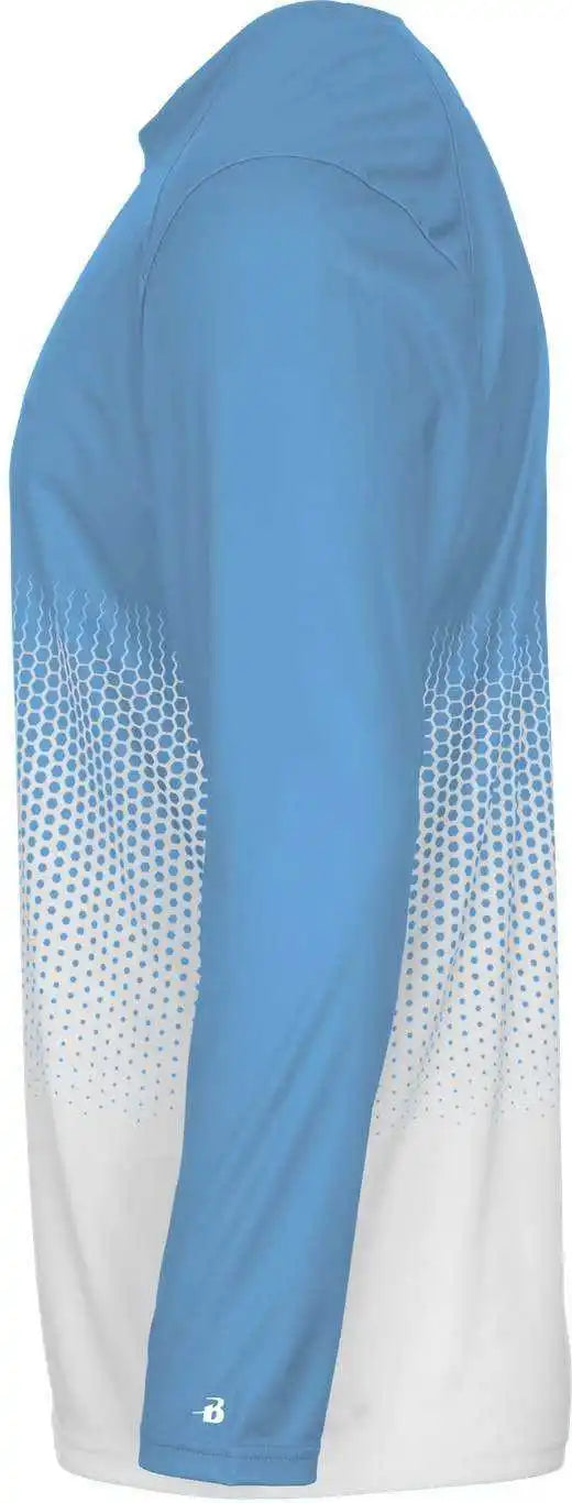 Badger Sport 4224 Hex Long Sleeve Tee - Columbia Blue