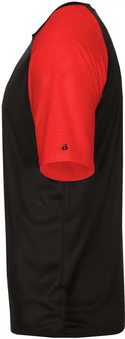 Badger Sport 4230 Breakout Tee - Black Red
