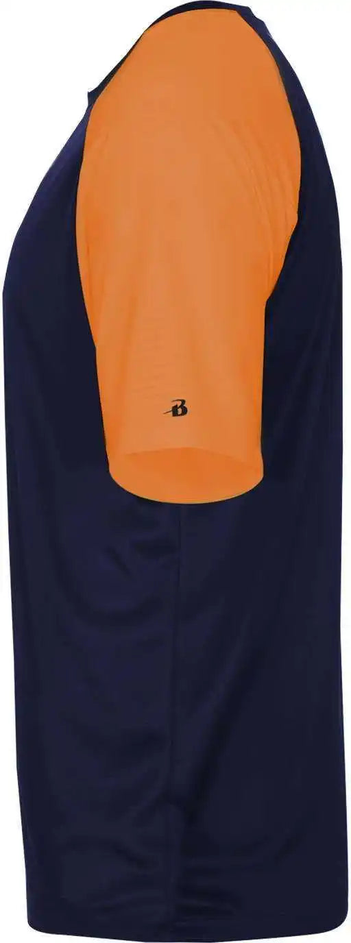 Badger Sport 4230 Breakout Tee - Navy Orange