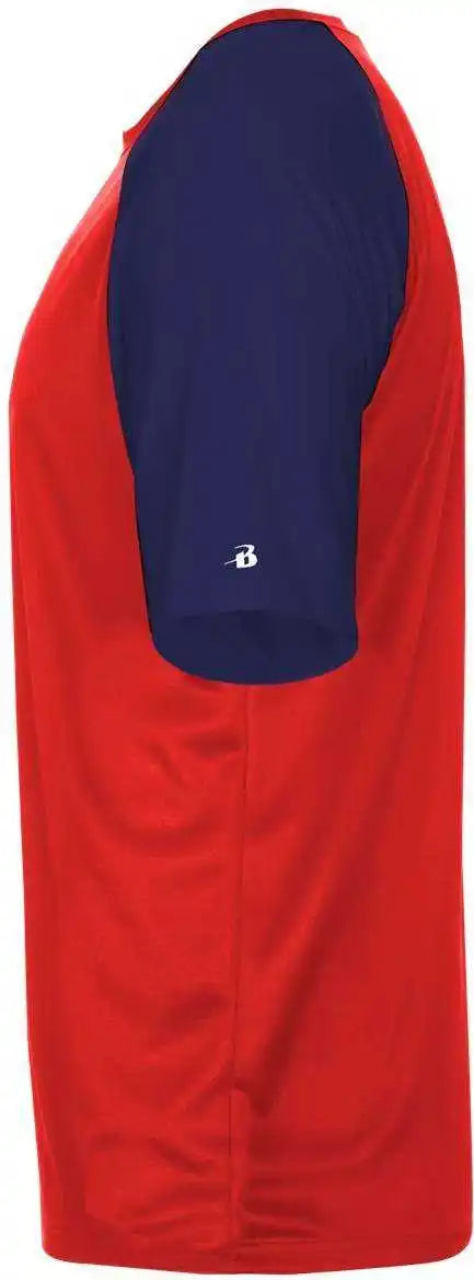 Badger Sport 4230 Breakout Tee - Red Navy