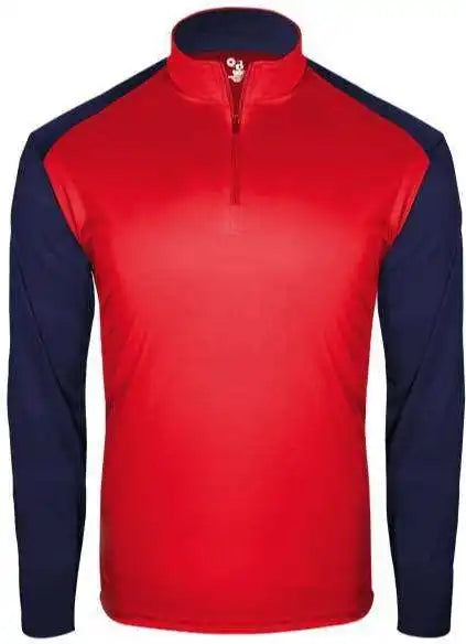 Badger Sport 4231 Breakout 1/4 Zip - Red Navy