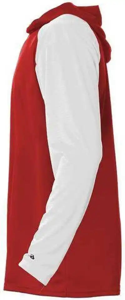 Badger Sport 4235 Breakout Adult Hoodie Tee - Red White