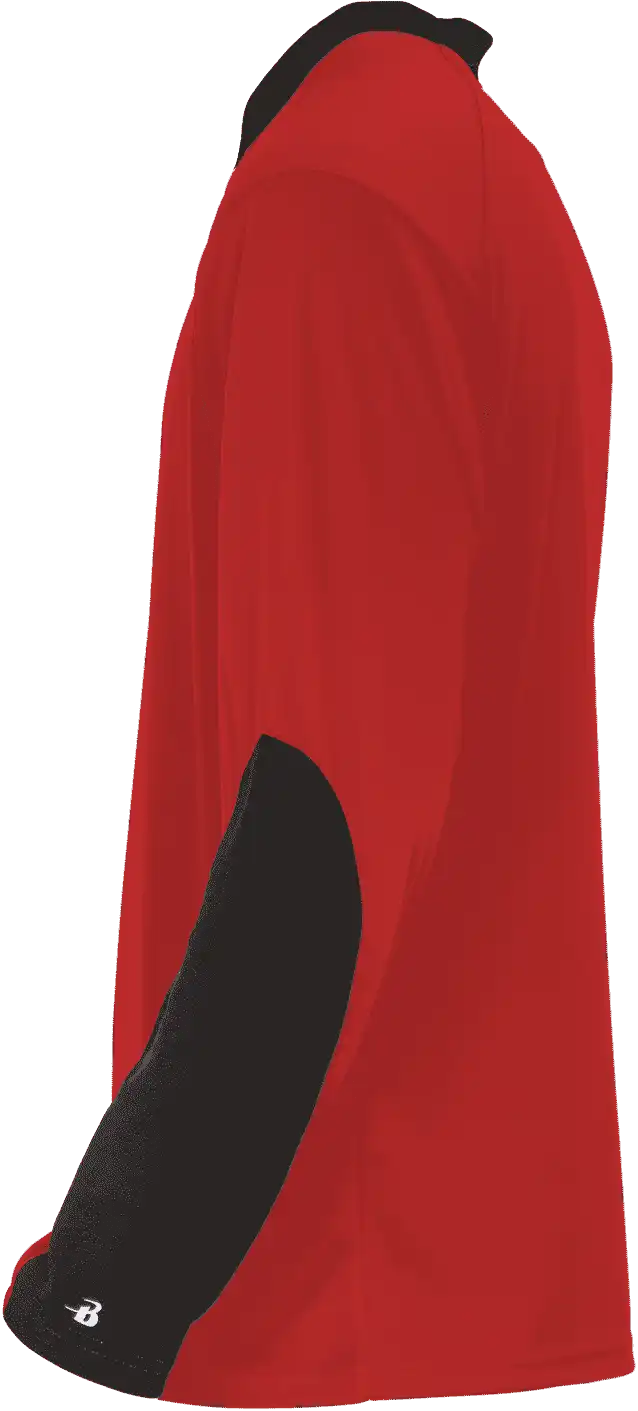 Badger Sport 426400 Sweatless Long Sleeve Tee - Red Black