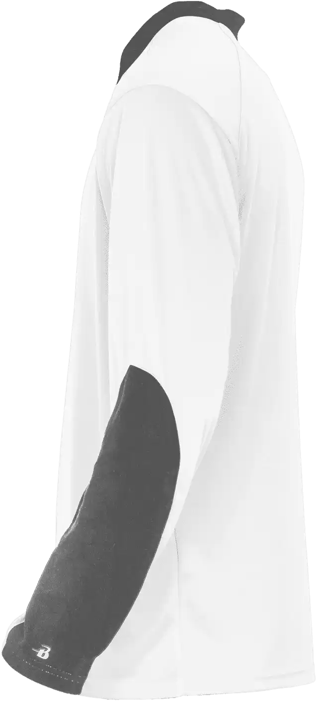 Badger Sport 426400 Sweatless Long Sleeve Tee - White Graphite