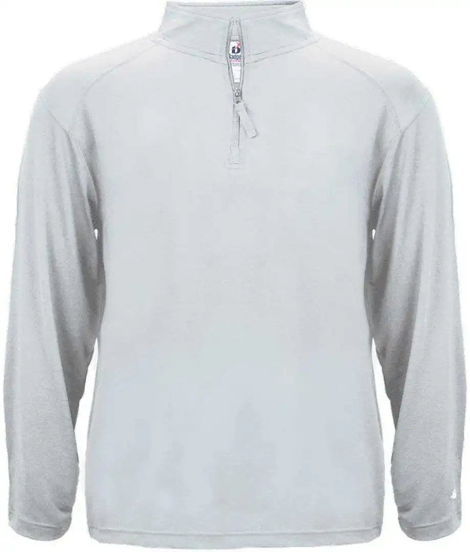 Badger Sport 4280 1/4 Zip Light Weight Pullover - Gray