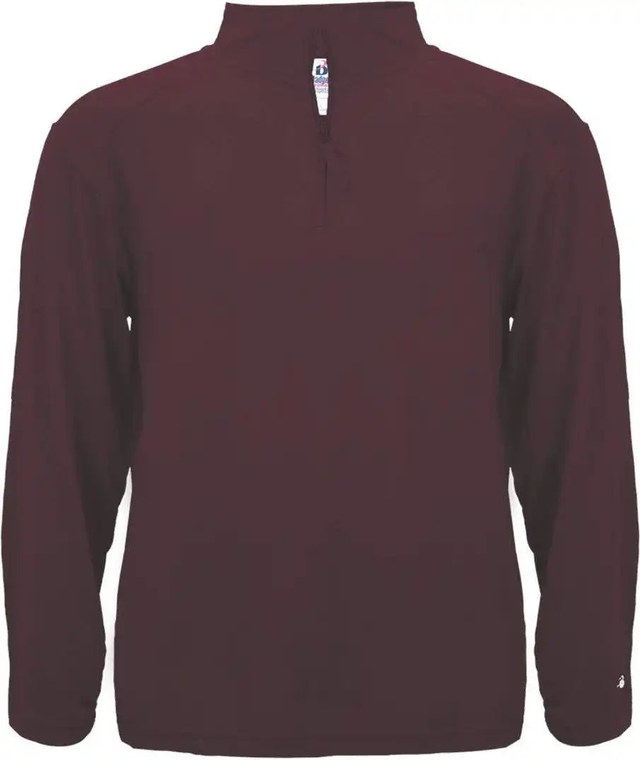 Badger Sport 4280 1/4 Zip Light Weight Pullover - Maroon