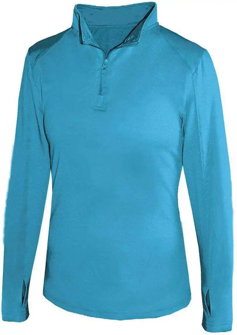 Badger Sport 4286 1/4 Zip Ladies Lightweight Pullover - Electric Blue