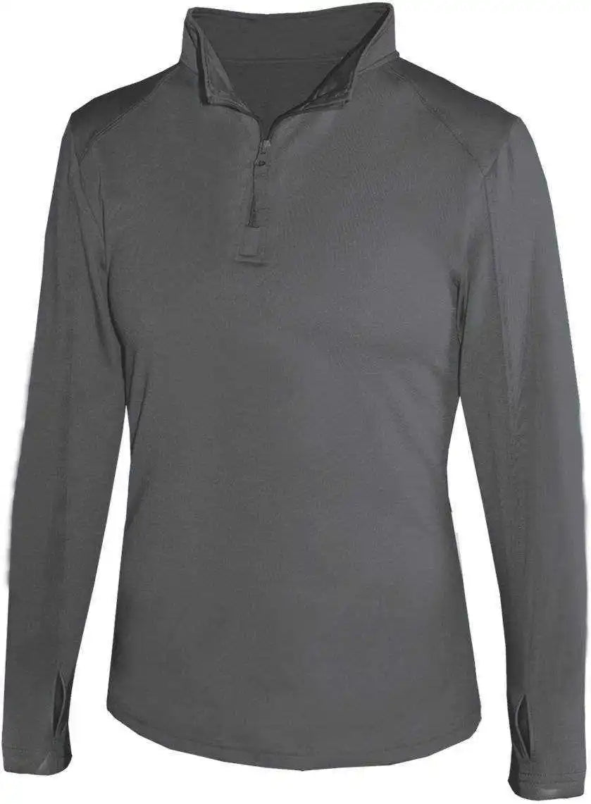 Badger Sport 4286 1/4 Zip Ladies Lightweight Pullover - Graphite