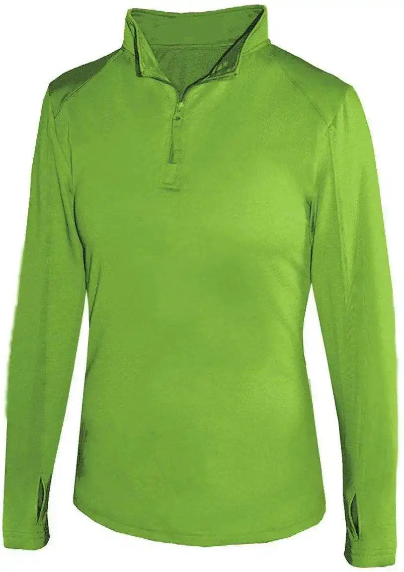 Badger Sport 4286 1/4 Zip Ladies Lightweight Pullover - Lime