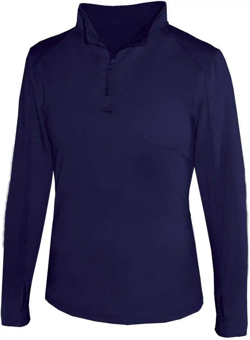 Badger Sport 4286 1/4 Zip Ladies Lightweight Pullover - Navy