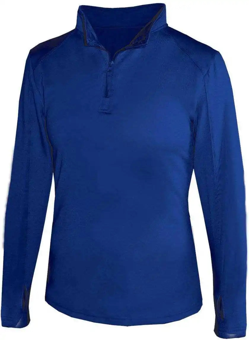 Badger Sport 4286 1/4 Zip Ladies Lightweight Pullover - Royal
