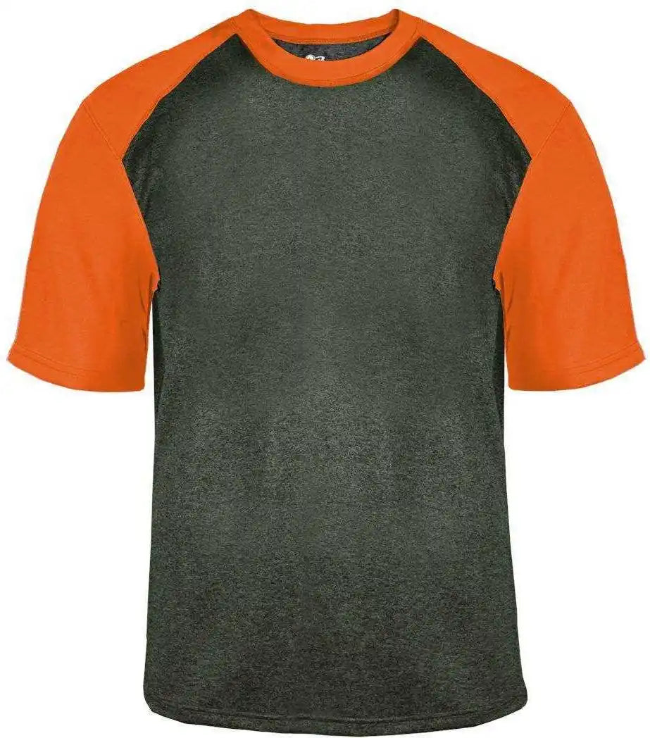 Badger Sport 4341 Heather Tee - Carbon Orange